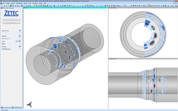 3D Visualization of Large Rotor Shaft Examination data