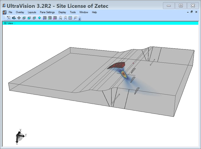 Acoustic field simulation of flexible array probe