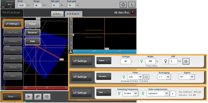 Capture 3.4 UT Settings