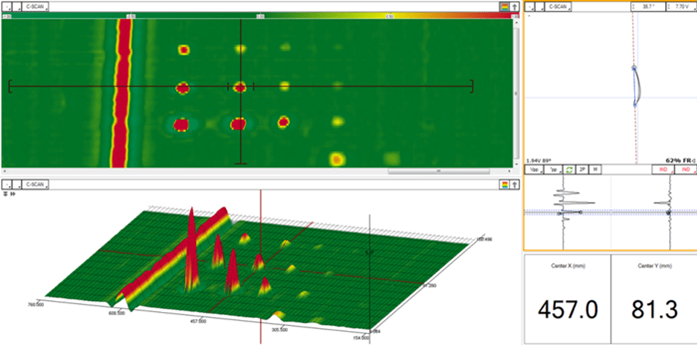 Pitting-like indications in the calibration plate