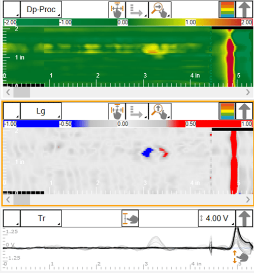 Eddy Current Array on Weld Plate