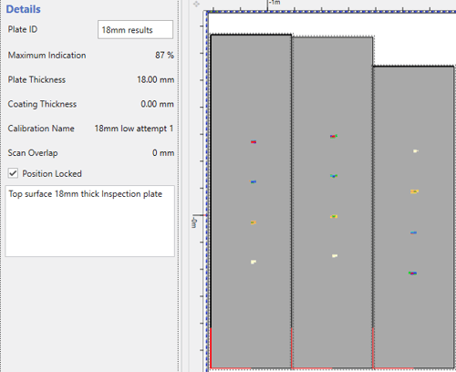 Figure 1 18mm top surface response – MFL