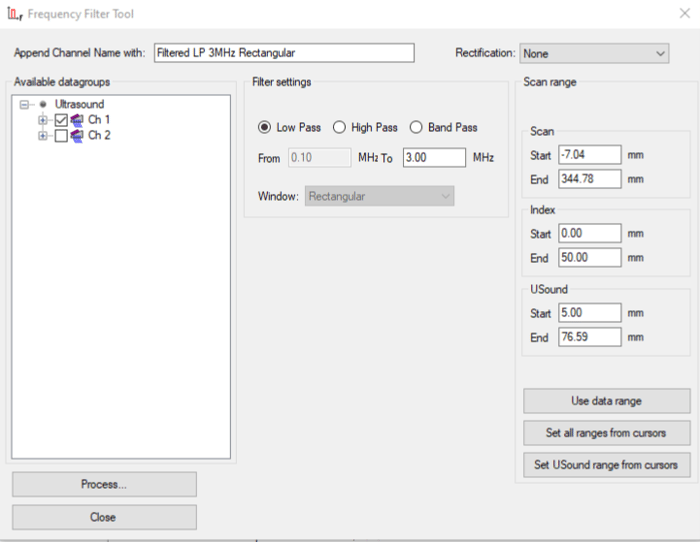 Frequency Filter Tool