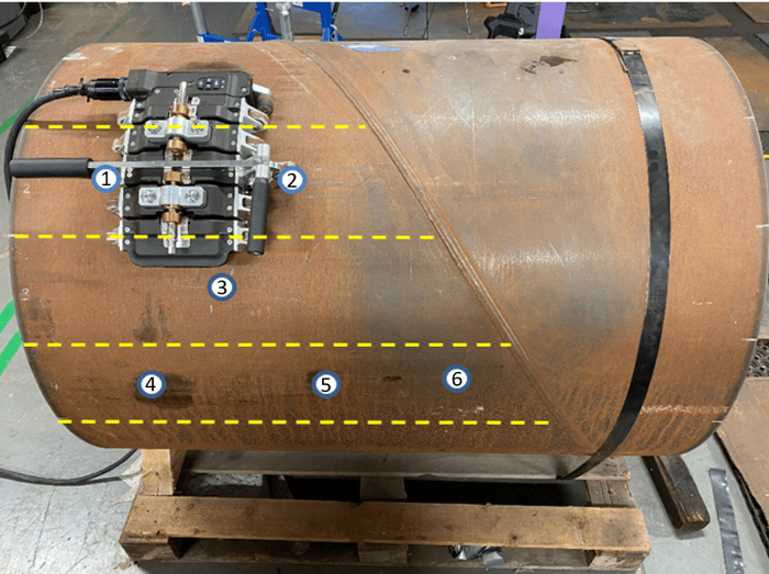 Pipe Sample with Defect Locations