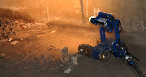 VersaTrax robotic crawler navigating a tunnel