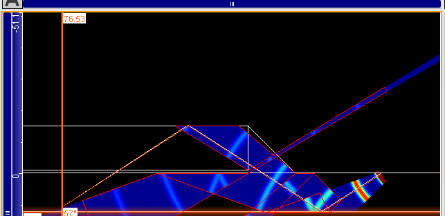 PAUT signal plotted in the part geometry