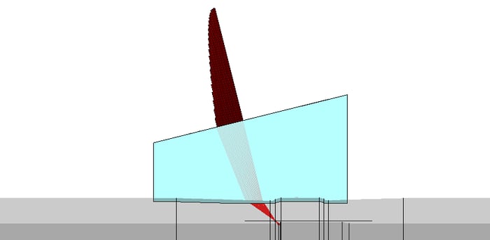 Phased array UT data recorded on pipe weld with as-built weld crown 1