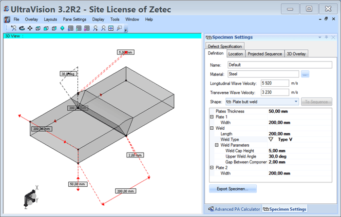 Pre-defined welded component, can be parameterized by operator