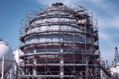 Pressure Vessel with Scaffolding