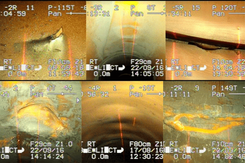 RVI Data from Spectrum Camera Inside Copper Mine Pipeline