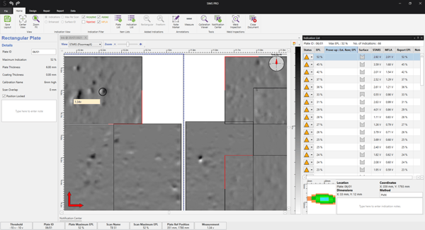 Using SIMS PRO to verify surface origin of indications