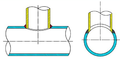 Welded branch nozzle flange