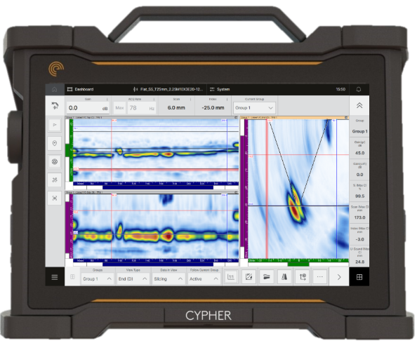 Cypher, compact phased array UT unit