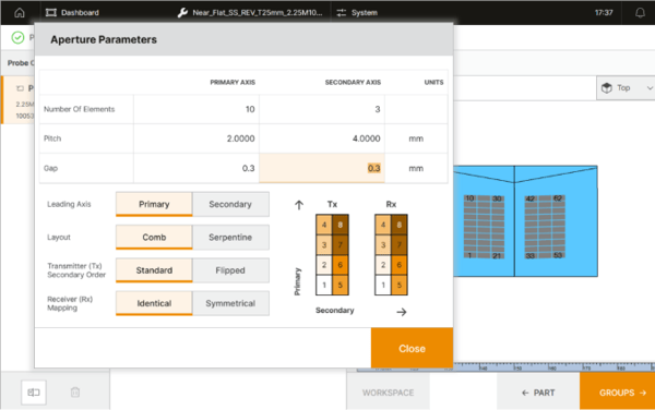 Cypher OS user-interface for DMA probe configuration