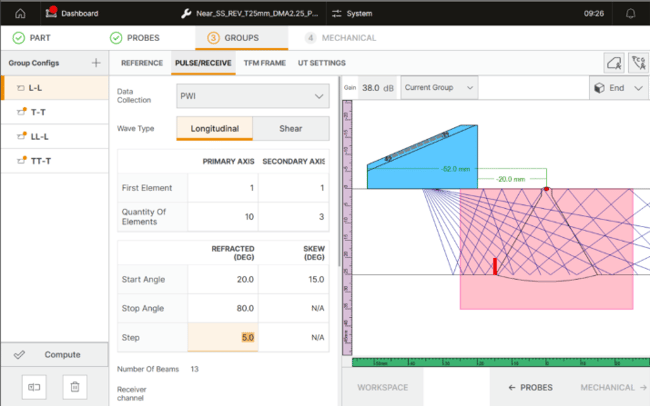 Cypher OS scan plan for multi-mode PWI-TFM inspection